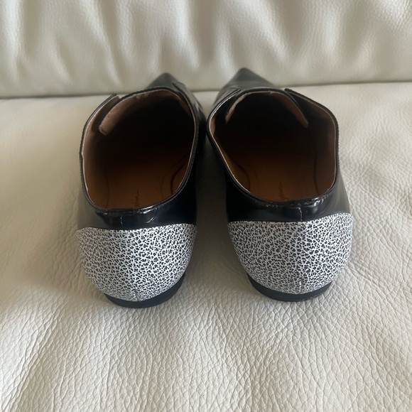 Philip Lim 3.1 Nacy Oxford Pointed Dress Flats Black/White - Picture 5 of 6